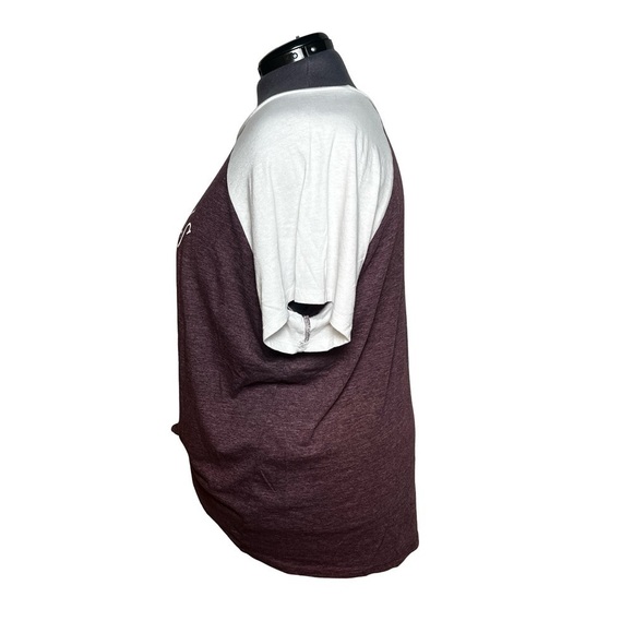 Torrid Classic Raglan Tee - Triblend Jersey Saturdays Purple & White (Size 4) - Picture 2 of 6